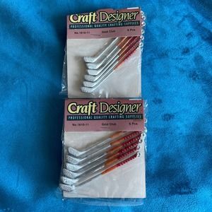 vintage darice mini gold clubs/golf clubs set of 12